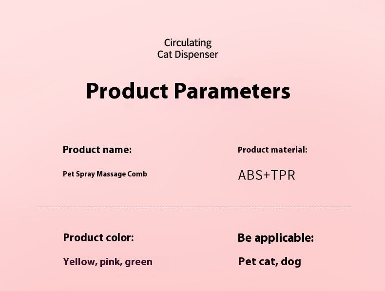 Cats And Dogs Spray Comb Brush